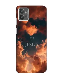 Чехол для Motorola MOTO G32 с картинкой «Сияние Имени Jesus»