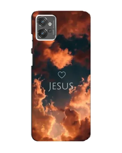 Чехол для Motorola MOTO G32 с картинкой «Сияние Имени Jesus»