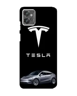 Чехол для Motorola MOTO G32 с картинкой «Tesla Model Y»
