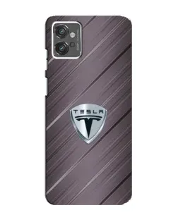Чехол для Motorola MOTO G32 с картинкой «Металлическая текстура Tesla»
