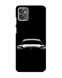 Чехол для Motorola MOTO G32 с картинкой «Фары Tesla Night»