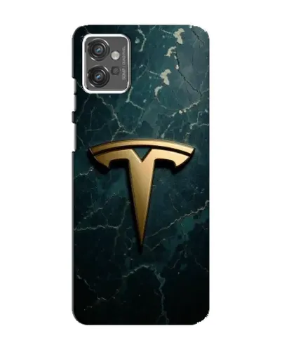 Чехол для Motorola MOTO G32 с картинкой «Мраморная Tesla Gold»