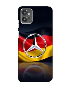Чехол для Motorola MOTO G32 с картинкой «Mercedes — флаг Германии»