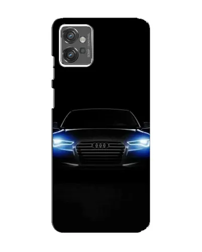 Чехол для Motorola MOTO G32 с картинкой «Audi в неоне»