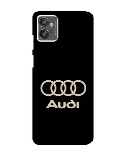 Чехол для Motorola MOTO G32 с картинкой «Audi — золотой логотип»