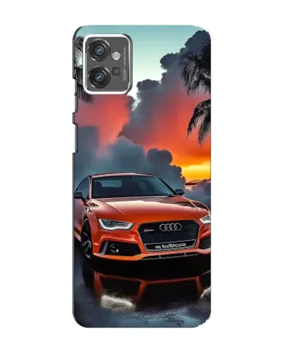 Чехол для Motorola MOTO G32 с картинкой «Audi — закат»