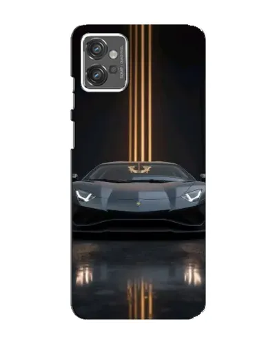 Чехол для Motorola MOTO G32 с картинкой «Lamborghini золотые линии»