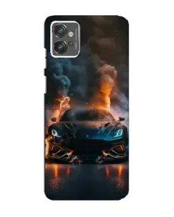 Чехол для Motorola MOTO G32 с картинкой «Lamborghini дымная эстетика»