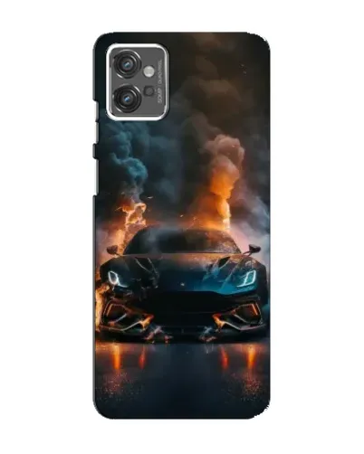 Чехол для Motorola MOTO G32 с картинкой «Lamborghini дымная эстетика»