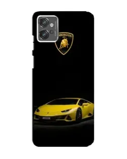 Чехол для Motorola MOTO G32 с картинкой «Lamborghini желтый акцент»