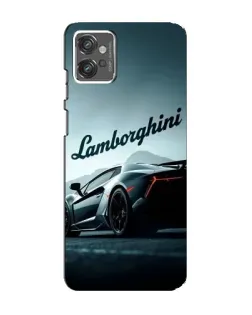 Чехол для Motorola MOTO G32 с картинкой «Классическая надпись Lamborghini»