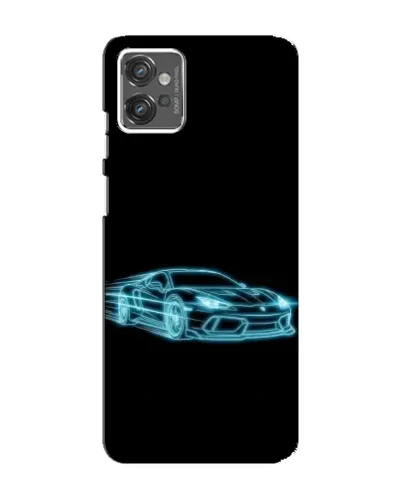 Чехол для Motorola MOTO G32 с картинкой «Неоновый контур Lamborghini»