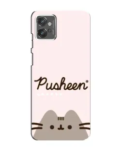 Чехол для Motorola MOTO G32 с картинкой «Pusheen логотип»