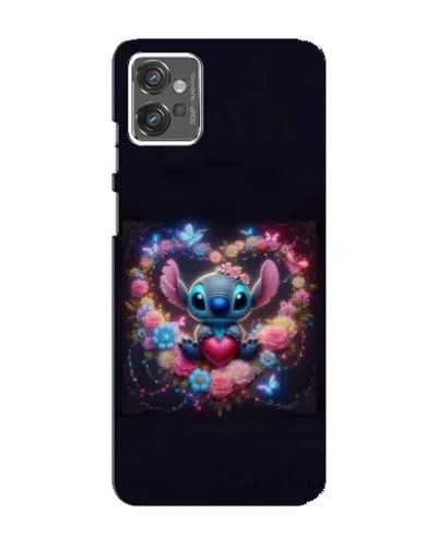 Чехол для Motorola MOTO G32 с картинкой «Stitch в цветах» Чехол для Motorola MOTO G32 с картинкой «Stitch в цветах»