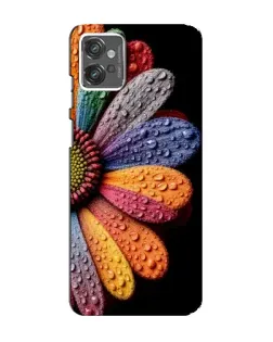 Чохол для Motorola MOTO G32 з картинкою «Райдужна квітка»