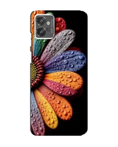 Чехол для Motorola MOTO G32 с картинкой «Радужный цветок»