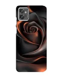 Чохол для Motorola MOTO G32 з картинкою «Шовкова чорна троянда»
