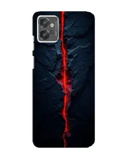 Чехол для Motorola MOTO G32 с картинкой «Kрасная лавовая трещина»