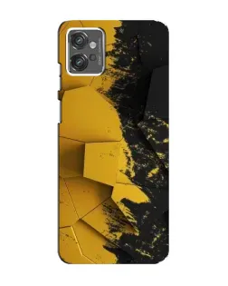 Чехол для Motorola MOTO G32 с картинкой «Золотые осколки геометрии»