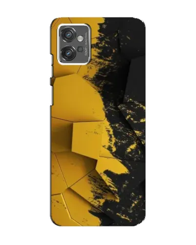 Чехол для Motorola MOTO G32 с картинкой «Золотые осколки геометрии»