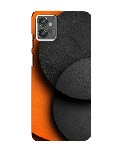 Чехол для Motorola MOTO G32 с картинкой «Геометрия оранжевых кругов»