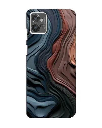 Чехол для Motorola MOTO G32 с картинкой «Цветные волны каньона»