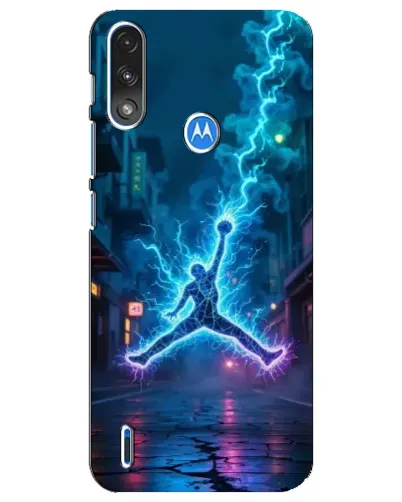 Чехол для Motorola E7 Power с картинкой «Jordan Gold Jumpman»