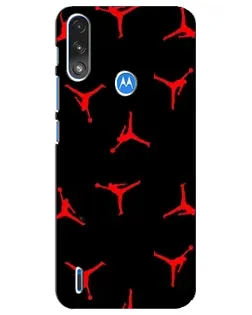 Чохол для Motorola E7 Power з картинкою «Jordan Red Pattern»