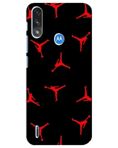 Чехол для Motorola E7 Power с картинкой «Jordan Red Pattern»