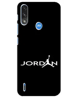 Чехол для Motorola E7 Power с картинкой «Jordan White Logo»