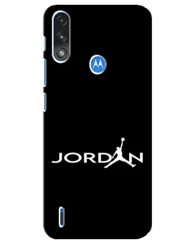 Чехол для Motorola E7 Power с картинкой «Jordan White Logo»