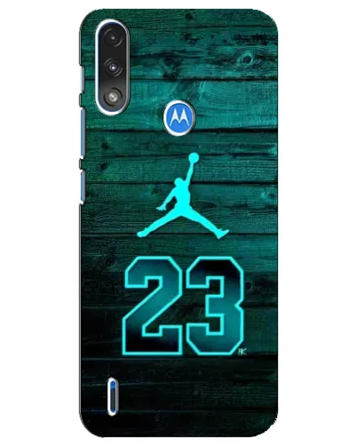 Чехол для Motorola E7 Power с картинкой «Jordan Cyan 23»