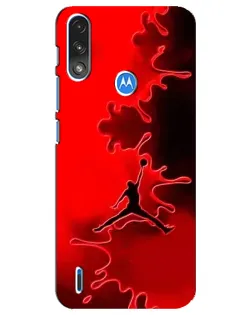 Чехол для Motorola E7 Power с картинкой «Jordan Red Smoke»