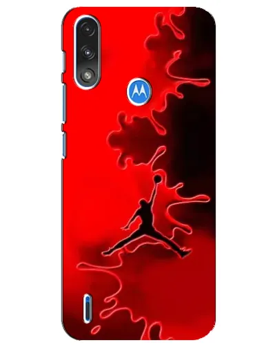 Чехол для Motorola E7 Power с картинкой «Jordan Red Smoke»