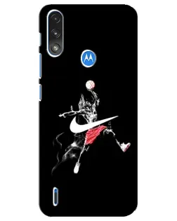 Чехол для Motorola E7 Power с картинкой «Jordan Jumpman»