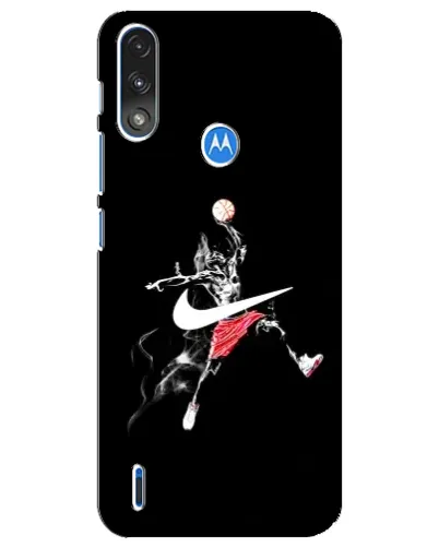 Чехол для Motorola E7 Power с картинкой «Jordan Jumpman»