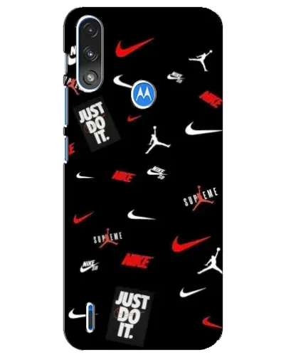Чехол для Motorola E7 Power с картинкой «Nike Mix Pattern»