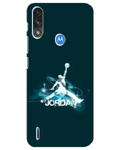 Чехол для Motorola E7 Power с картинкой «Jordan Blue Fire»