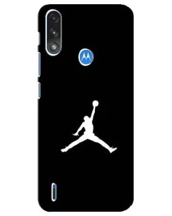 Чехол для Motorola E7 Power с картинкой «Jordan Silhouette»