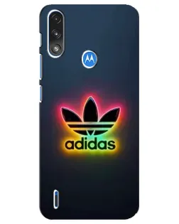Чехол для Motorola E7 Power с картинкой «Неоновый Adidas»