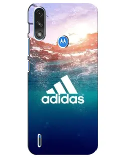 Чехол для Motorola E7 Power с картинкой «Океанская глубина адидас»