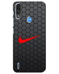 Чохол для Motorola E7 Power з картинкою «Nike — карбонова сітка»