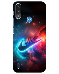 Чохол для Motorola E7 Power з картинкою «Вогняний логотип Nike»