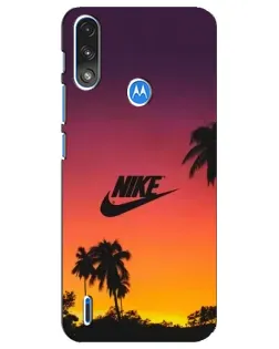 Чохол для Motorola E7 Power з картинкою «Nike на заході сонця»