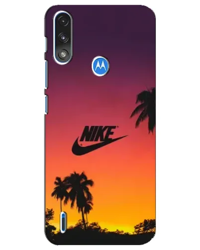Чохол для Motorola E7 Power з картинкою «Nike на заході сонця»