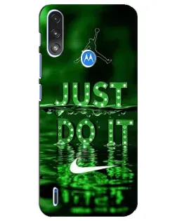 Чохол для Motorola E7 Power з картинкою «Зелений неоновий Nike»