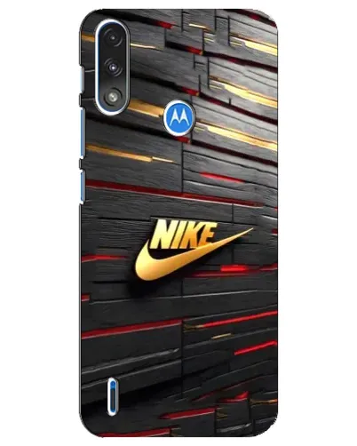 Чохол для Motorola E7 Power з картинкою «Золотий Nike на металі»