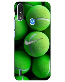 Чохол для Motorola E7 Power з картинкою «Тенісні м'ячі Найк»