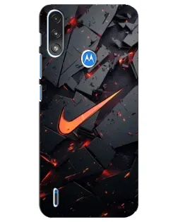 Чохол для Motorola E7 Power з картинкою «Nike — ефект розломів»
