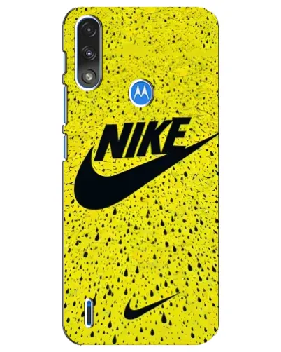 Чохол для Motorola E7 Power з картинкою «Жовтий текстурний Nike»